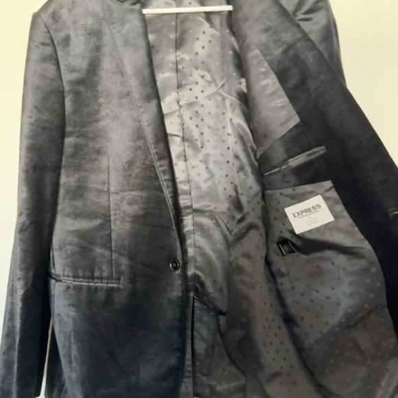 Express Black Velvet Jacket - Picture 2 of 3